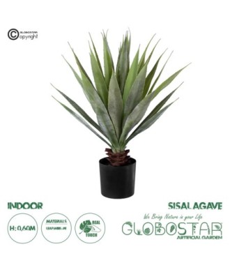 GloboStar® Artificial Garden SISAL AGAVE 20079 Τεχνητό Διακοσμητικό Φυτό Αγαύη Υ60cm